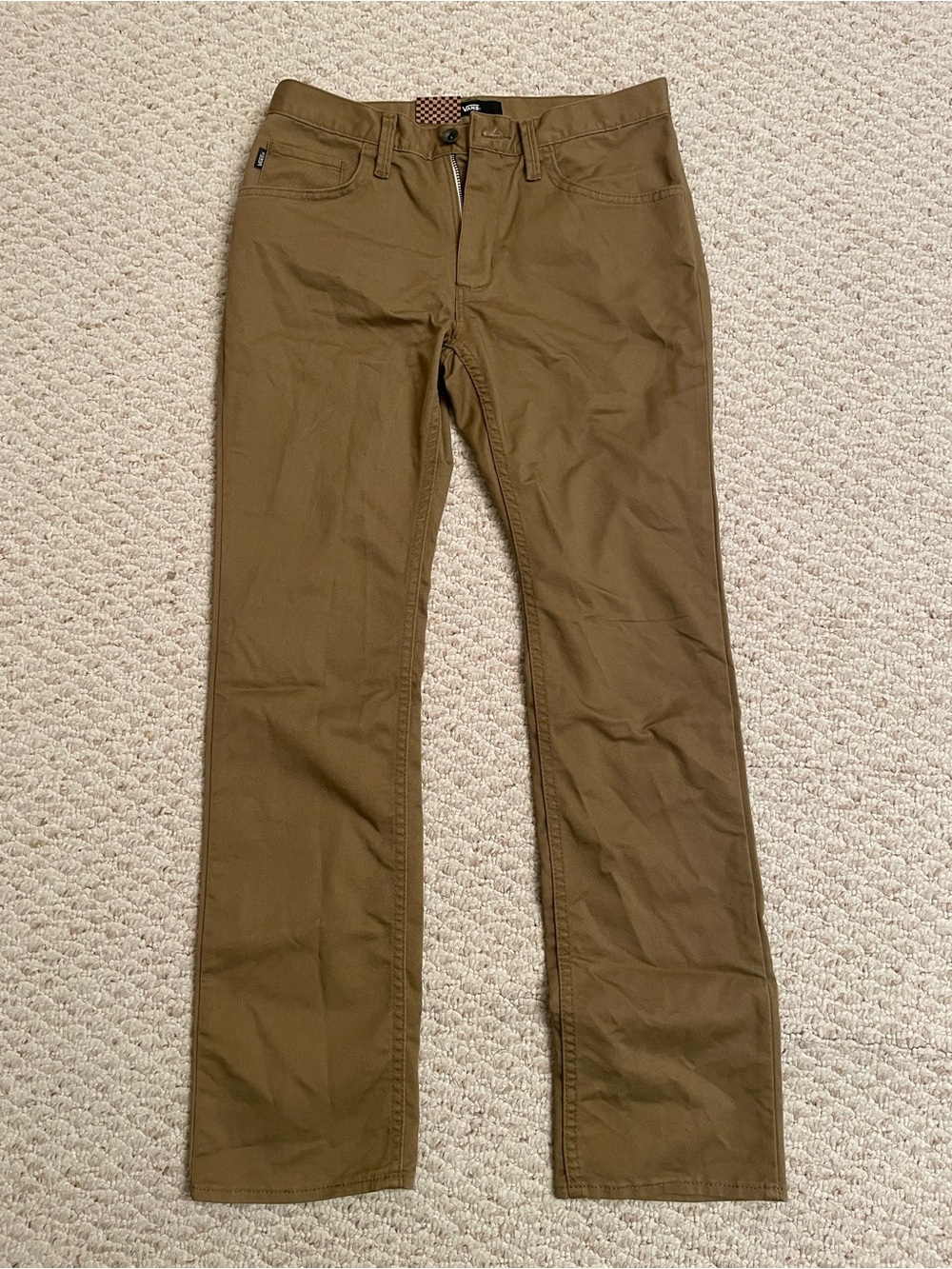 Vans V56 Standard Mens Chino Pants 29 Olive Brown Skater Twill VN0002HHDZ9